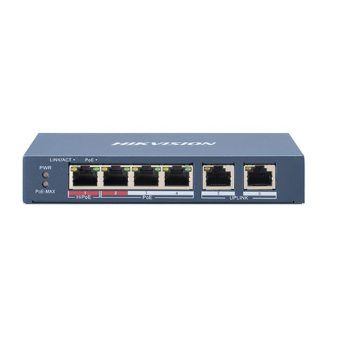 - Porte: 4</br>- POE: 1 IEEE 802.3at/af/bt 3, IEEE 802.3at/af.</br>- Tipologia: 10/100</br>- Porta 1: 60W</br>- Porte 2/3/4: 30W</br>- Tipo POE: 30 W</br>- Budget totale: 60 W</br>- Distanza POE: Extended Mode 250mt.</br>- Uplink: 2</br>- Tipologia Uplink: 10/100/1000</br>- Tipo: L2 Unmanaged.</br>- Case: metallico.</br>- Banda: 1.2 GBPS.</br>- Temperatura funzionamento: -10 °C a 55 °C.</br>- Alimentazione: 48 VAC, 1.35 A</br>