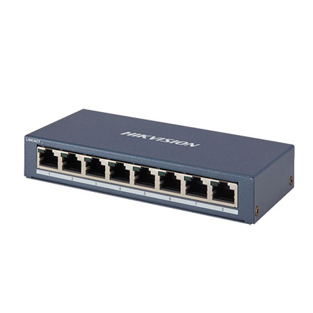 8  Gigabit RJ45 ports, Desktop Steel Case Unmanaged Switch</br></br>