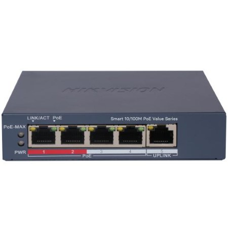 Switch POE intelligente Fast Ethernet a 4 porte</br></br>4 porte PoE da 10/100 Mbps, 1 porta RJ45 da 10/100 Mbps</br></br>Budget di potenza PoE totale 45 W</br></br>Supporta VLAN 802.1Q</br></br>Supporta il watchdog PoE per rilevare e riavviare le telecamere che non </br>rispondono</br></br>Supporta la prevenzione del loop STP/RSTP</br></br>Supporta il rilevamento del cavo per individuare il guasto</br></br>Trasmissione PoE a lungo raggio fino a 300 m</br></br>Protezione da sovratensione 6KV</br></br>Tipo: L2 Smart managed.</br></br>Network topology management, alarm push, network health monitor.</br></br>Temperatura di funzionamento: 0 /C  45 /C.</br></br></br>