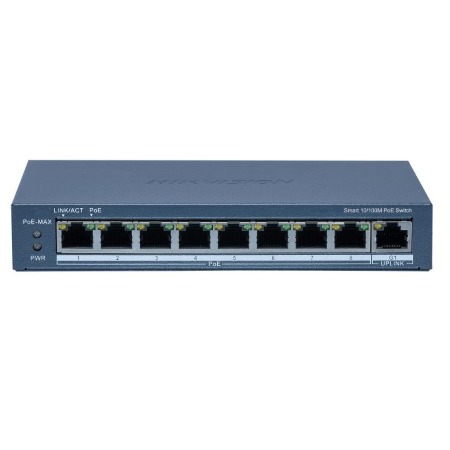 - Porte: 8</br>- Poe: 8:  Ieee 802.3Af, Ieee802.3At</br>- Tipologia: 10/100</br>- Tipo Poe: 30 W</br>- Budget Totale: 110 W</br>- Distanza Poe: Extended Mode 300Mt</br>- Uplink: 1. Tipologia Uplink: 10/100/1000</br>- Tipo: L2 Smart Managed</br>- Case: Metallico</br>- Banda: 3.6 Gbps</br>- Funzionalità: Network Topology, Health Monitor, Real time alarm push, </br>Temperatura Funzionamento: -10 °C A 55 °C</br>- Alimentazione: 48 Vdc, 2.5A</br>
