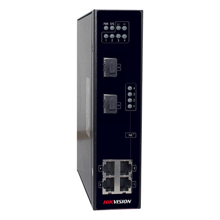 <strong>SWITCH INDUSTRIALE PoE 4 PORTE 2 10/100 UNMANAGED</STRONG></br></br>High performance industrial PoE switch.</br>DS-3T0310Psupports IEEE 802.3AF/AT standard.</br>POE port maximum output power 30W (input voltage is greater than 50V).</br>Design of redundant dual power input.</br>Working environment temperature of no fan -40°Cto 75°C.</br>The average failure time reached 400 thousand hours.</br>IEEE802.3x full duplex, backpressure flow control</br>Backplane8.8Gbps</br>Forwarding rate4.2Mpps</br>MAC4K</br>4 100M Base-T ports2 1000Base-X ports</br>Dimensions (WDH)(mm)170x156x42</br>Consumption<9WPOE/POE</br>Support802.3at/afPower budget240w (Basedon power adapter)</br>Install methodDIN railPower supplyDC:44/57VDC</br>EnvironmentOperating temperature/humidity: -40°C-75°C,5-95 non-condensing</br>Storage temperature/humidity: -40°C-85°C, 5-95 non-condensing</br>ProtectionGradeIP40</br>