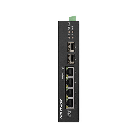 <strong>SWITCH INDUSTRIALE PoE GIGABIT 4 PORTE  2SFP UNMANAGED</strong></br></br>- 3 porte PoE gigabit, 1 porta Hi-PoE gigabit, 2 porte ottiche SFP gigabit.</br>- Standard IEEE 802.3at/af/bt per porta Hi-PoE (uscita PoE max. 60 W).</br>- Standard IEEE 802.3at/af per porte PoE (uscita PoE max. 30 W).</br>- Standard IEEE 802.3, IEEE 802.3u, IEEE 802.3x, IEEE 802.3z e IEEE 802.3ab.</br>- Protezione da sovratensione 6 kV per porte PoE.</br>- Trasmissione a lungo raggio fino a 300 m.</br>- Watchdog PoE per rilevare e riavviare automaticamente le telecamere che non </br>rispondono.</br>- Isolamento delle porte per migliorare la sicurezza della rete.</br>- Inoltro wire-speed.Design con temperatura più ampia (da -30 °C a 65 °C).</br>- Commutazione store-and-forward.Solido guscio in metallo ad alta resistenza.</br>- Design affidabile senza ventola.</br>