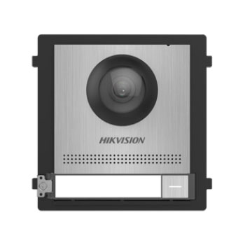Unità principale con 1 pulsante. Telecamera 2MP con IR, ottica Fisheye, angolo </br>di apertura 96°H x 180°V, compressione video H.264, 2 Stream. Supporta BLC, DNR,</br> WDR. Microfono omnidirezionale e Speaker integrati, soppressione del rumore e </br>cancellazione dell'eco. Scheda Ethernet 10/100 Mbps, protocollo di rete TCP/IP, </br>RTSP, 1x Allarme Tampering, 4x Input, 2x Uscite Relè, 1x Debug. Alimentazione </br>12VDC/PoE (802.3af). Temperatura di esercizio -40°C / 60°C, grado di protezione</br> IP65.</br>INOX</br>