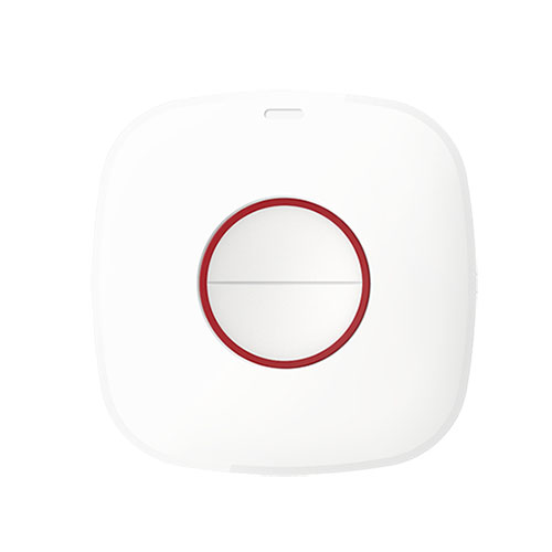 Doppio pulsante di Emergenza Wireless. I 2 Pulsanti sono configurabile da remoto</br> tramite App.</br>L'utilizzo del singolo pulsante invia l'allarme Panico e L'allarme Medico, la </br>pressione del doppio tasto invia l'allarme Panico o la richiesta di soccorso </br>medico.</br>Indicatore potenza del segnale. Portata wireless 1200mt. Protezione jamming. </br>Autonomia della batteria 3 anni. 1 x batteria CR2450 in dotazione.</br>Dimensioni 63.8mm  63.8mm  17.9mm. Installazione a Parete. Tasto verde per </br>applicazione come "Soccorso Medico".</br>