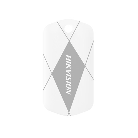 Chiave di prossimità in formato portachiavi. Tecnologia MiFare 1K, 14.1 - 14.4 </br>MHz.</br>Compatibile con le famiglie di prodotto Hikvision Intercom e Controllo Accessi. </br>Logo Hikvision.</br>Dimensioni 26 x 50 x 4.5mm</br>