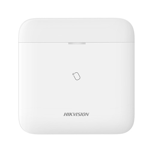 Centrale wireless (868 MHz) 64 zone / 16 Aree, Protocollo wireless di nuova </br>generazione: Tri-X / Cam-X, Portata wireless fino a 2000mt, Comunicazione </br>bidirezionale con crittografia AES-128, fino a 48 PIRCAM, 32 telecomandi, 2 </br>ripetitori, 4 sirene, 8 lettori di Prossimità e Tastiere, Integra la </br>comunicazione TCP/IP, Wi-Fi e GPRS con Chiamata vocale, Max 32 Utenti di rete (1</br> Installatore, 1 Amministratore e 30 Utenti normali), Configurazione tramite APP</br> (HikPro-Connect), client Web e Cloud, Hik-ProConnect consente la manutenzione </br>remota anche quando la centrale è equipaggiata unicamente con una SIM, Invio </br>Notifiche Push di allarme, SMS, eMail o Chiamate telefoniche, 2 Modalità di </br>utilizzo della Videoverifica: 1) Buffer per 2 telecamere IP, Invio Clip Video di</br> 7s (2Pre  5Post Allarme) con risoluzione HD, permette la visualizzazione LIVE </br>da Hik-Connect, 2) Ad ogni zona wireless può essere assegnata ad una telecamera </br>anche prelevandola da un NVR e ricevere la clip video, Icone luminose indicano: </br>Stato della centrale, Stato del Cloud, Presenza alimentazione, Guasto o Allarme,</br> Alimentatore integrato, Batteria tampone al litio da 4520 mAh, Protocollo </br>digitali: SIA DC09(SIA level 2, Contact ID), ISUP, ISAPI (SDK), Hik-IP Receiver,</br> Hik-IP Receiver Pro (SurGard & Ademco 685), Dimensioni 170mm x 170mm x 38.6mm</br>