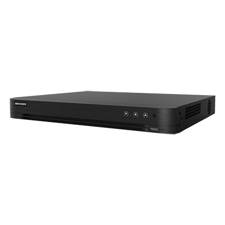 DVR Hybrid 16 CH self-adaptive HDTVI 8MP /AHD 5MP /HD CVI 4MP /IP /CVBS, accetta</br> fino a 16 telecamere IP a 8MP, fino a 32 Canali</br>- Ibrido, numero di canali totali 24</br>- 16 Analogici (HDTVI/AHD/CVI/CVBS/IP) e 8 Canali IP 4K</br>- HDD da 2TB Incluso (Specifico per applicazioni di VIDEOSORVEGLIANZA)</br>