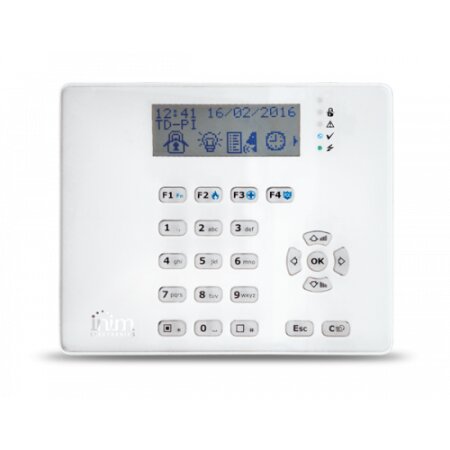 Aria è una tastiera via radio che fornisce tutte le funzionalità per il </br>controllo e la gestione dell'impianto SmartLiving tramite sistema Air2, con il </br>quale si interfaccia per mezzo del ricetrasmettitore Air2-BS200. Integra tutte </br>le funzioni già presenti nelle tastiere cablate della linea Concept ed offre un </br>display grafico ad icone di semplice utilizzo per l'utente più 4 comodi tasti </br>funzione.</br>Aria è una tastiera molto versatile e adattabile a qualsiasi soluzione di </br>arredo, in quanto dotata sia di una staffa a muro che di una da tavolo. Questo </br>consente di collocarla a vista su un tavolo o un mobile, grazie anche al suo </br>elegante design.</br>L'accelerometro di cui è dotata funziona sia da anti-sabotaggio che da funzione </br>risveglio" dallo stand-by, mentre il sensore di luminosità regola </br>l'illuminazione di display e tasti in maniera ottimale rispetto all'ambiente </br>circostante. Inoltre, ha una funzione di spegnimento automatico in caso di </br>allontanamento dal campo radio. Degna di nota è la durata della batteria: ben </br>due anni.</br>Ma Aria è anche dotata di un connettore che ne consente, in caso lo si desideri,</br> l'alimentazione cablata.</br></br>