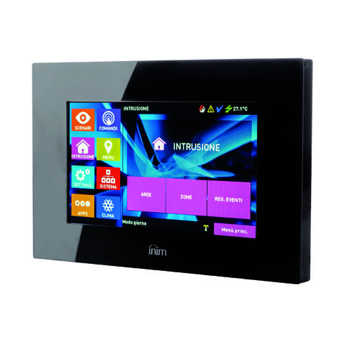 COLORE NERO LETTOERE DI PROSSIMITA' SENSORE DI TEMPERATURA AMBIENTE MICROFONO E </br>ALTOPARLANTE INTEGRATI INTERFACCIA USB ALLOGIAMENTO SD CARD</br>CRONOTERMOSTATO</br>