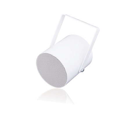 Proiettore per sistemi di evacuazione vocale.</br></br>Potenza (PHC): 1.5 / 3 / 6 / 10 W (selettore interno)</br>SPL (Sound Pressure Level): 85 dB (1W  1m)</br>Risposta in frequenza: 95 Hz - 18.7 K Hz (-10 dB)</br>Tensione di lavoro: 70 - 100 Vrms</br></br>Grado di protezione IP (secondo EN54-24 / IP Rating): 33C/54</br>Materiale: Alluminio</br>Dimensioni: Ø 140 x 165 mm</br>Peso: 2,8 Kg</br>Colore: Bianco RAL 9010</br>Tipo di fissaggio: a parete, a soffitto</br>
