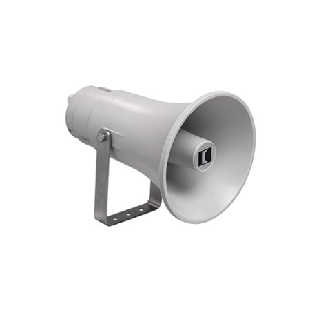 Diffusore acustico a tromba per sistemi di evacuazione vocale.</br></br>Potenza (PHC): 15 / 7.5 / 3.75 / 1.9 (20) W (selettore interno)</br>SPL (Sound Pressure Level): 93 dB (1W  1m)</br>Risposta in frequenza: 300 Hz - 13.800 K Hz (-10 dB)</br>Tensione di lavoro: 70 - 100 Vrms</br></br>Grado di protezione IP: 66</br>Materiale: ABS</br>Dimensioni: 209 x 321 mm</br>Peso: 2,08 Kg</br>Colore: Grigio RAL 7035</br>Tipo di fissaggio: a parete, a soffitto</br>