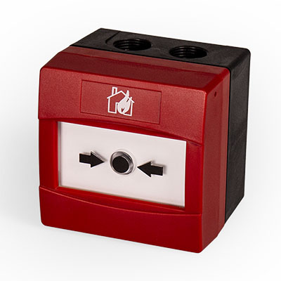 Pulsante manuale di allarme analogico indirizzato, ripristinabile. Contenitore </br>di colore rosso.</br>Per uso esterno (IP67). 240 indirizzi. Completo di isolatore di loop. </br>Certificazione CPR</br>