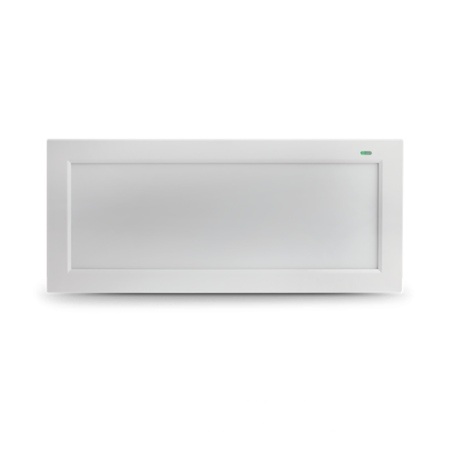 Lampade di illuminazione di emergenza con supervisione da Bus serie HP200. </br>Potenza 18W-11W (possibilità di scelta tra le due potenze in fase di </br>installazione). Flusso (lm) (SE) 180-135. Durata 1h-1,5h. Batteria LiFePO4 </br>3,2V1,5Ah. Non Permanente (SE). IP42.</br></br>