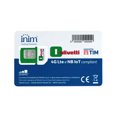 SIM card INIM (datii, SMS e Voce), utilizzabile con tutti i moduli GSM INIM per </br>dispositivi  antintrusione, 1 mese connessione gratuita</br></br>