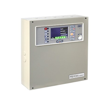 Centrale rivelazione incendio analogica indirizzata equipaggiata con 1 LOOP, max</br> 64 indirizzi. Multiprotocollo. Pannello con display grafico touch screen 4.3". </br>Connettibile in rete TCP/IP e rete HORNET. Alimentatore switching 2,1Ah. Max 2 </br>batterie 12Vcc7Ah. Contenitore piccolo 322 x 324 x 86 mm. Equipaggiata con 30 </br>LED di segnalazione ed 1 canale di spegnimento. Certificazione CPR EN54pt2-4, </br>EN12094-1 ed EN54pt21 sul canale TCP-IP IMQ.</br></br>