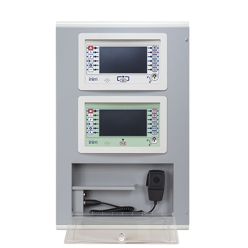 Centrale d'evacuazione vocale modulare per impianti di emergenza e di </br>rivelazione incendi del tipo analogica indirizzata.</br>Equipaggiata con modulo 2 loop (espandibile fino a 16), matrice audio </br>(IFAMEVAC), con 1 amplifficatore da 250Watt (IFAMAMP) espandibile fino ad un </br>massimo di 30 amplificatori.</br>Microfono PTT.</br>Gestione di 1000 A.D.A e 1000 zone logiche per la rivelazione incendi.</br>Touch screen 7" a colori.</br>Connettibile in rete IDANET e/o HORNET.</br>Protocollo Modbus TCP e RTU.</br>Alimentatore switching 1000Watt più 3A per carica batterie.</br>Max 2 batterie 12Vcc40Ah.</br>Certificazione CPR EN54pt2/ pt4/ pt16/ pt2, EN12094pt1.</br></br>Caratteristiche principali</br></br>Doppio Display touch screen 7" 65000 colori</br>Funzioni Rivelazioni ed allarme incendio (Stesse del sistema PREVIDIA MAX)</br>Funzioni gestione sistemi spegnimento a GAS (Stesse del sistema PREVIDIA MAX)</br>Gestione integrata delle funzioni EVAC (Evacuazione Vocale)</br>Gestione integrata delle funzioni Public Address (Diffusione sonora ed audio </br>entertainment)</br>Gestione di 8 tracce audio digitali locali ed 8 tracce audio digitali </br>provenienti dalla rete</br>Gestione di un massimo di 30 amplificatori da 250W in classe D</br>Alimentatore da 1000W incluso espandibile fino a 4000W (aggiungendo cabinet </br>PRCAB)</br>Controllo Impedenza delle linee speaker mediante tono pilota</br>Gestione linee A/B</br>Gestione Linea Speaker ad Anello con isolatori opzionali</br>Gestione amplificatore di riserva</br>Gestione di due linee di basi microfoniche standard e di emergenza (max 64 per </br>linea)</br>Memoria Audio Interna per messaggi di emergenza e personalizzabili</br>Gestione SD Card per audio aggiuntivo</br>N°2 Ingressi Music audio analogici</br>N°2 ingressi AUX audio analogici con acquisizione priorità tramite contatto o </br>sul livello del segnale</br>Rete IDANET su Ethernet punto punto o fibra ottica, max 48 Centrali, audio </br>condiviso</br>Possibilità di collegare tra loro fino ad un massimo di 4 cabinet (fino a 3 </br>PRCAB aggiuntivi)</br>Fino a 1000 Zone audio</br>Integrazione cause effetto con sistema di rivelazione incendio mediante gruppi </br>di attivazione</br>Memoria ultimi 2000 eventi sul controller sezione Incendio e ultimi 2000 eventi </br>sul controller sezione EVAC</br>Gestione avanzata dell'audio Entertainment (si veda sezione server IASS e IAC </br>APP)</br>Messaggi personalizzati per ciascuna zona audio e per i differenti scenari di </br>attivazione</br></br>