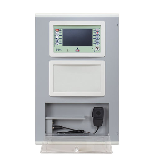 Centrale d'evacuazione vocale modulare per impianti di emergenza, equipaggiata </br>con matrice audio (IFAMEVAC), con 1 amplifficatore da 250Watt (IFAMAMP) </br>espandibile fino ad un massimo di 30 amplificatori.</br>Microfono PTT. 1000 A.D.A. Touch screen 7" colori.</br>Connettibile in rete IDANET e/o HORNET.</br>Protocollo Modbus TCP e RTU.</br>Alimentatore switching 1000Watt più 3A per carica batterie.</br>Max 2 batterie 12Vcc40Ah. Certificazione CPR EN54pt16/pt4.</br></br>Caratteristiche principali</br></br>Gestione delle funzioni EVAC (Evacuazione Vocale)</br>Gestione integrata delle funzioni Public Address (Diffusione sonora ed audio </br>entertainment)</br>Moduli Ingresso Uscita per l'interfaccia con organi di comando o sistemi terzi</br>Gestione di 8 tracce audio digitali locali ed 8 tracce audio digitali </br>provenienti dalla rete</br>Gestione di un massimo di 30 amplificatori da 250W in classe D</br>Alimentatore da 1000W incluso espandibile fino a 4000W (aggiungendo cabinet </br>PRCAB)</br>Controllo Impedenza delle linee speaker mediante tono pilota</br>Gestione linee A/B</br>Gestione Linea Speaker ad Anello con isolatori opzionali</br>Gestione amplificatore di riserva</br>Gestione di due linee di basi microfoniche standard e di emergenza (max 64 per </br>linea)</br>Memoria Audio Interna per messaggi di emergenza e personalizzabili</br>Gestione SD Card per audio aggiuntivo</br>N°2 Ingressi Music audio analogici</br>N°2 ingressi AUX audio analogici con acquisizione priorità tramite contatto o </br>sul livello del segnale</br>Rete IDANET su Ethernet punto punto o fibra ottica, max 48 Centrali, audio </br>condiviso</br>Possibilità di collegare tra loro fino ad un massimo di 4 cabinet (fino a 3 </br>PRCAB aggiuntivi)</br>Fino a 1000 Zone audio</br>Memoria ultimi 2000 eventi</br>Gestione avanzata dell'audio Entertainment (si veda sezione server IASS e IAC </br>APP)</br>Messaggi personalizzati per ciascuna zona audio e per i differenti scenari di </br>attivazione</br></br>