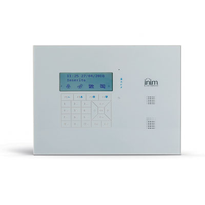 Centrali del Sistema Sol pannello frontale dotato di tastiera touch-sense, </br>display LCD monocromatico e con 4 led di segnalazione stato/guasti</br>Centrale wireless bidirezionale (868Mhz) per la gestione di massimo 30 </br>dispositivi wireless. Versione con display grafico LCD e tastiera a sfioramento </br>e led di segnalazione. Equipaggiata con lettore di prossimità e sirena interna. </br>Gestione di 5 areee. Gestione di 50 codici utente e 100 chiavi. 2 terminali </br>probrammabili,1 relè,1 uscita AUX programmabile. Terminale I-BUS per la </br>connessione di un ricetrasmettitore supplementare e/o lettore di prossimità. </br>Alimentatore 2A. Batteria di backup al NiMH7, 2V2, 2Ah. Possibilità di gestire </br>(con moduli opzionali) comunicazioni su PSTN, 3G, LAN e WiFI. Comunicatore </br>vocale con modulo opzionale Smartlogos 30M. Programmazione semplificata tramite </br>App InimTech Security.</br>