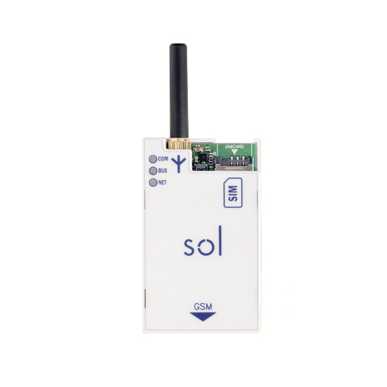 Moduloi nterno GSM/GPRS/3G. Funzioni di comunicatore vocale e digitale su rete </br>GSM/GPRS/3G. Invio SMS e telefonata per singolo evento. Risponditore e gestione </br>comandi da DTMF. Gestione protocollo SIA-IP. Programmazione e controllo delle </br>centrali SOL tramite CLOUD. Possibilità di inserimento a caldo.</br>