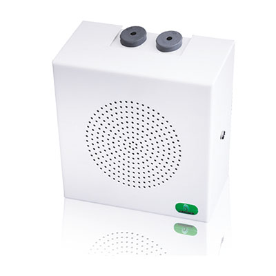 Diffusore per sistemi di evacuazione vocale, certificazione EN54 pt24.</br>Montaggio a parete. Potenza nominale 6W100V. SPL 84 (dB).</br>Per uso interno (Tipo A) IP54.</br>Potenza regolabile (6/3/1,5/0,75W).</br>Corpo in metallo. Completo di morsetti ceramici e fusibile termico.</br>Dimensioni 164X164X66mm.</br>Colore bianco RAL 9010.</br></br>
