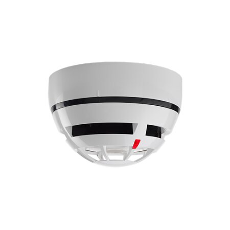 <strong>WD300 - Rivelatore di fumo e temperatura</strong></br></br>Il rivelatore WD300 combina le caratteristiche dei rivelatori di fumo via radio </br>WD100 e dei rivelatori di temperatura WD200 in un unico rivelatore. Il </br>rivelatore viene completamente gestito dalla centrale dove sono riportati i </br>singoli dettagli relativi al suo stato.</br></br><strong>Caratteristiche del rivelatore di fumo e temperatura via radio </br>WD300</strong></br></br>- Rivelazione fumo basata sulla doppia rivelazione (doppio angolo di </br>riflessione)</br>- Compensazione della contaminazione della camera di campionamento fumo</br>- Rivelazione di temperatura configurabile come Termovelocimetrico (A1R) o alta </br>temperatura fisso (BS)</br>- Comunicazione via radio bi-direzionale</br>- Comunicazione via radio basata su due canali ridondanti</br>- Raggio di comunicazione radio esteso (fino a 200 m)</br>- Durata batterie 10 anni</br>- Utilizza batterie al litio standard a basso costo</br>- Certificato EN54-25, EN54-7 ed EN54-5</br></br><strong>Caratteristiche tecniche del rivelatore di fumo e temperatura via radio </br>WD300</strong></br></br>- Frequenza operativa:  868  870 MHz</br>- Massima potenza irradiata:  14dBm (25mW)</br>- Dimensioni: 110mm x 70mm</br>- Peso (Senza batterie) : 155 g</br>- Batterie : 2x CR123A</br>- Temperatura di funzionamento -10°C to 55°C</br>- Massima umidità:  (non condensing) 95 RH</br>- Grado di protezione IP: IP40</br>
