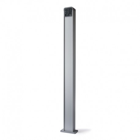 Colonna in alluminio con alloggiamento per 1 selettore, 1100 mm h.</br></br>