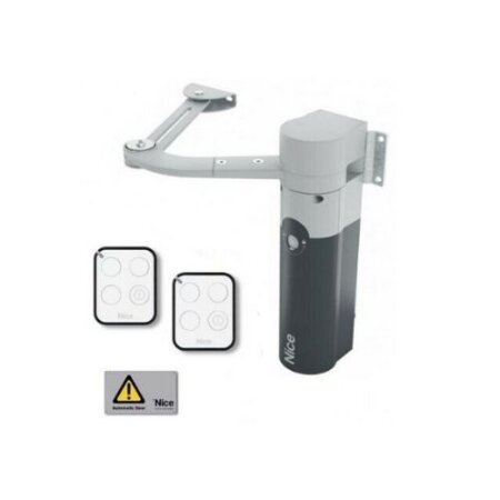<strong>Il kit comprende:</strong></br></br>- Nr.01 WL1024 Motoriduttore elettromeccanico a montaggio esterno,con centrale </br>integrata e innesto per ricevitori della famiglia OXI/SM</br></br>- Nr.01 OXIBD Ricevitore radio bidirezionale ad innesto</br></br>- Nr.02 ON2E Trasmettitori radio 433.92 MH</br></br>- Nr.01 TS Targa segnaletica</br></br>