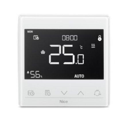 <strong>TERMOSTATO PER IL CONTROLLO DI VALVOLE DI RISCALDAMENTO </br>DELL'ACQUA</strong></br></br>Warm-Control è pensato per aggiungere benessere alla casa: è un termostato </br>progettato per gestire l'accensione e lo spegnimento della valvola di </br>riscaldamento dell'acqua, con tecnologia smart che rileva la temperatura della </br>stanza e regola il funzionamento della valvola di</br>riscaldamento dell'acqua in base all'orario e alla temperatura preferiti.</br></br><strong>CARATTERISTICHE PRINCIPALI:</strong></br></br>- Pulsanti a sfioramento capacitivi.</br>- Pannello in vetro temperato, custodia in lega PC.</br>- Funzione precisa di calibrazione della temperatura.</br>- Memoria non volatile, stato di funzionamento salvato anche in caso di </br>interruzione di corrente.</br>- Valvola elettrica (a sfera) o valvola dell'aria con controllo on/off </br>intelligente.</br>- Installazione semplice della piastra posteriore del telaio in acciaio.</br>