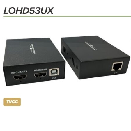 Extender HDMI 1.3  USB & HDCP 1.2 su UTP singolo cavo portata 45mt  KVM TX </br>1porta USB - RX 2porte USB. HDMI IN & OUT per recupero uscita HDMI Alimentatori </br>inclusi</br></br></br></br></br></br>