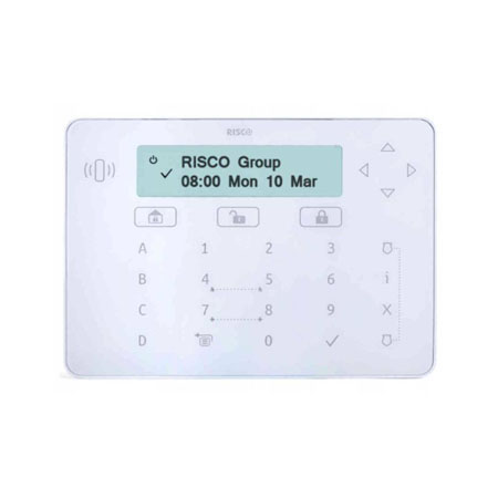 Tastiera touch ELEGANT Bianca con lettore di prossimità a 13,56 MHz (senza tag).</br>