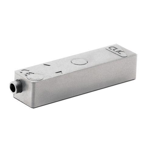 Sensore inerziale CLIC serie V a vista, morsetti con sistema plug. Grigio.</br>
