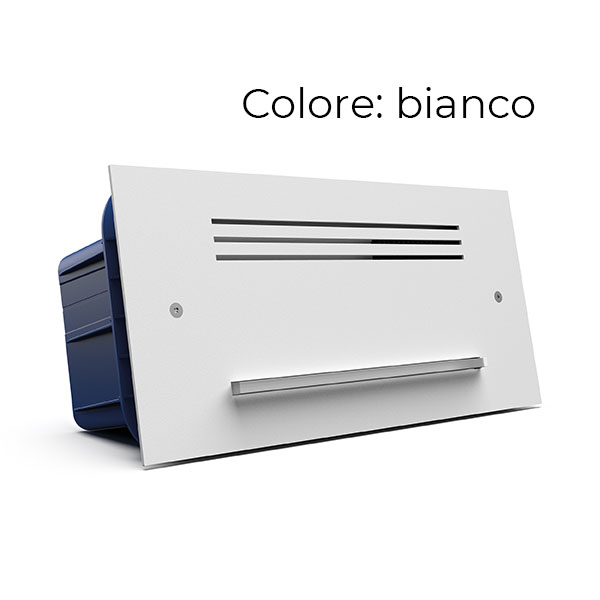 Sirena autoalimentata composta da scatola da incasso costruita in ABS, coperchio</br> interno in metallo Aluzinc verniciato e coperchio esterno in acciaio </br>inossidabile verniciato o spazzolato. Carrello estraibile con viti di blocco per</br> facilitare l'installazione, guarnizione, bolla di centratura, circuito </br>elettronico tropicalizzato in resina ad immersione. Dotata di sistema </br>anti-schiuma, tamper anti-apertura, suoni e temporizzazioni settabili, </br>segnalazione ottica impianto ON/OFF personalizzabile, conteggio allarmi, block </br>speaker, controllo batteria secondo la normativa EN 50131. Elegante lampeggiante</br> RGB a guida luminosa attivabile e settabile in maniera personalizzata per </br>sfruttare al massimo il potere deterrente.</br></br>