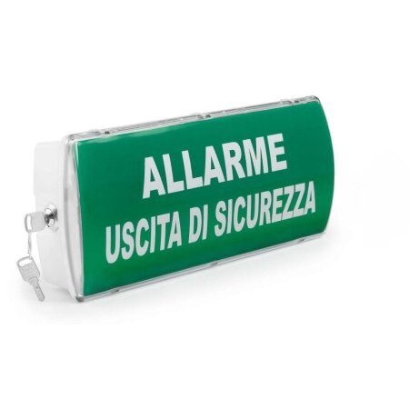 TP US è il pannello ottico-acustico prodotto da Venitem compatibile con </br>l'installazione di Triade UE per l'identificazione e la segnalazione delle </br>uscite di sicurezza. Il pannello è alimentato a 12 Vcc/24 Vcc.</br>Le principali caratteristiche tecniche che rendono questo pannello ottico ideale</br> per l'installazione in ogni tipo di impianto d'allarme sono le seguenti:</br></br>- n.3 ingressi contatto porta NC.</br>- uscita scambio relè 1 A per segnalazione contatto porta.</br>- chiave meccanica (basso profilo) per esclusione e/o reset.</br>- segnalazione a LED di: stato impianto, memoria di allarme, anomalia.</br>- uscita negativa di anomalia (solo su TP USA) e allarme.</br>- sistema a LED ad altissima luminosità e basso assorbimento.</br></br>Infine, tutti i modelli di pannelli ottico-acustici TP US sono già predisposti </br>per il montaggio ad incasso e sono rivestiti con una pellicola in policarbonato </br>serigrafata con testo personalizzabile.</br>