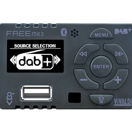 Dispositivo DOMOTICO MULTIMEDIALE audio all-in-one versione MK3, con APP di </br>supervisione e controllo tramite Vivaldi Domotica iCONTROL4.0, Vivaldi Domotica</br> iCONTROL4.1L.</br>Made in Italy, HiFi Stereo 25W25W RMS (5050W musicali).</br>PORTA DI CONTROLLO RS485 per gestioni domotiche iCONTROL4.0, e gestioni </br>multimediali tramite iCONTROL4.1L.</br>NOVITÀ RISPETTO ALLA VERSIONE PRECEDENTE:</br>- Nuova sorgente DAB/DAB Radio Digitale (per utilizzare la radio DAB è </br>necessario collegare GIOVE FREENETMK3 all'impianto antenna esistente tramite </br>cavo coassiale 75Ohm)</br>- BLUETOOTH 5.0 con assegnazione pin automatica, possibilità di rinominare il </br>dispositivo.</br>- Profilo HFP (Hands Free): in sorgente Bluetooth funzione Vivavoce per lo </br>smartphone.</br>- Chime integrato: funzione attivabile in 3 modalità: in ricezione chiamata, </br>all'invio chiamata o entrambe.</br>- Equalizzatore grafico a 7 Bande.</br>- Possibilità di mixare una sorgente esterna, tramite ingresso MIC, su tutte le </br>sorgenti.</br>- Nuova interfaccia grafica e nuovo menù di navigazione.</br>- Regolazione del bilanciamento dei canali Left/Right.</br>- Possibilità di impostare le uscite, amplificate e PreOut, nelle modalità: </br>tutto stereo/tutto mono/solo ampli mono.</br>- Possibilità di impostare l'uscita PreOut senza Mute.</br>- Funzione di risparmio energetico Amplificatore, attivabile.</br>- Funzione di accensione e/o spegnimento automatica in base alla presenza di </br>segnale nell'ingresso AUX1 oppure AUX2.</br>- Aggiornamento firmware tramite USB.</br>
