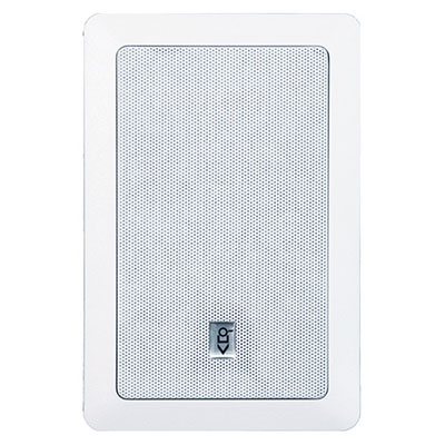 Diffusore rettangolare, 2 vie da incasso, HI-FI, IP31.</br></br>Certificato EN60849 EN54-24 nr di certificazione 0068-CPR-059/2017 quando </br>installato:</br>- ad incasso con scatola da incasso Vivaldi Ulisse SR10</br>- a parete (sbalzo) con copertura antifiamma e anti umidità Vivaldi Ulisse </br>SR10ENX.</br></br>Altoparlante 11 cm woofer.</br>Tweeter 1,3 cm in mylar.</br>Potenza 1,5/3/6W RMS. 12W peak.</br>Tensione trasformatore 100V.</br>Risposta in frequenza 70-20000 Hz -10dB.</br>Sensibilità: 87 dB. max 1 mt 94dB.</br>Angolo di dispersione 120° (V/O).</br>Dimensioni diffusore (LxHxP) 147x222x65 mm.</br>Foro da incasso (LxH) 120x195 mm.</br>Peso 0,9 Kg.</br>Cabinet ABS V0 griglia di protezione in metallo.</br>Colore bianco RAL9016.</br>Scatola anti-fiamma e anti-umidità per installazione da incasso a parete o </br>soffitto Vivaldi Ulisse SR10.</br>Copertura anti-fiamma e anti-umidità per installazione a sbalzo da parete o </br>soffitto Vivaldi Ulisse SR10ENX.</br></br>Incasso su cartongesso, pareti di legno e simili: non servono accessori, il </br>diffusore nel retro ha dei ganci per l'ancoraggio stabile.</br>