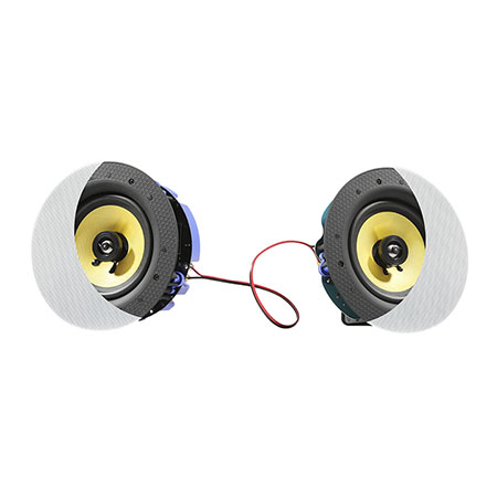 KIT multimediale su tecnologia WiFi composto da:</br>- n. 1 diffusore KEYROUND16AF con integrazione multimediale Keysol.</br>- n. 1 diffusore ROUND16F.</br>DETTAGLIO PRODOTTI:</br>n. 01 - KEYROUND16AF MASTER, diffusore MASTER rotondo, serie design Frameless, </br>semi-filomuro, da incasso a soffitto. ATTIVO, 2 vie, 2x30W RMS, HI-FI, con </br>multisorgente multimediale,  WiFi Keysol integrata. WiFi Integrato.</br>Porta LAN per connessione di rete (RJ45). 1 ingresso stereo PIN ausiliario per </br>sorgente esterna. 1 uscita di potenza per diffusore SLAVE (30W RMS). </br>Alimentatore di sistema 24V, 2,5A a corredo. Woofer 16,5 cm</br>Tweeter da 1,9 cm a cupola orientabile, in titanio, magnete al neodimio,  </br>Potenza 2x30W RMS. Potenza musicale 2x60W,  Risposta in frequenza 60-20000 Hz. </br>Sensibilita 1W/1Mt 90 dB</br>Dimensioni (DxP) 227x100 mm Foro da incasso (D) 210 mm</br>Peso 1,8 Kg</br>n. 01 - ROUND16F SLAVE: diffusore SLAVE rotondo, 2 vie da incasso, HI-FI, </br>Frameless, Impedenza 8 ohm</br>