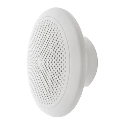 Impedenza 8 Ohm - IP56</br>Diffusore rotondo, 2 vie da incasso, HI-FI, IP56 per saune e piscine, resistente</br> al cloro e alla salsedine</br>Woofer coassiale da 13 cm</br>Tweeter da 1,8 cm</br>Potenza 20W RMS</br>Potenza musicale 35W</br>Amplificazione consigliata da 10 a 30W RMS</br>Impedenza 8 Ohm</br>Risposta in frequenza 95-20000 Hz</br>Sensibilità 90 dB</br>Angolo di dispersione 120° (V/O)</br>Dimensioni (DxP) 165x75 mm</br>Foro da incasso (D) 122 mm</br>Peso 0,7 Kg</br>Incasso su cartongesso, pareti di legno e simili: non servono accessori.</br>Colore bianco RAL 9016</br>Cabinet ABS</br>Temperatura di lavoro da -20° a 75°</br>