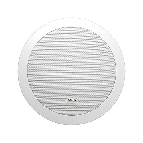 Diffusore rotondo, 2 vie da incasso, HI-FI</br>Woofer da 16,5 cm Kevlar</br>Tweeter da 2,5 cm orientabile</br>Membrana in seta</br>Potenza nominale 2,5/5/10W RMS. 20W peak, max 102dB.</br>Tensione trasformatore 100V</br>Risposta in frequenza 50-20000 Hz</br>Sensibilità 89 dB</br>Angolo di dispersione 120° (V/O)</br>Dimensioni (DxP) 235x88 mm</br>Foro da incasso (D) 195 mm</br>Peso 1,5 Kg</br>
