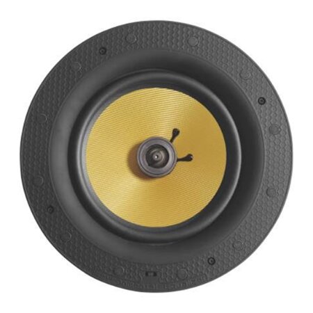 Diffusore rotondo, 2 vie da incasso, HI-FI, Frameless</br>Certificato EN60849 EN54-24 nr di certificazione 0068/CPR/071-2018 se installato</br> con copertura antifiamma/antincendio</br>Woofer 20,5 cm in Kevlar</br>Tweeter da 1,9 cm a cupola orientabile, in seta, magnete al neodimio</br>Potenza 2/4/8/16/32W RMS - 64W peak, max 108dB, (nero comune, marrone 32W, </br>arancione 16W, giallo 8W, verde 4W, blu 2W)</br>Tensione trasformatore 100V</br>Risposta in frequenza 50-20000 Hz -3dB</br>Sensibilità 89 dB</br>Angolo di dispersione 120° (V/O)</br>Dimensioni (DxP) 283x109 mm</br>Foro da incasso (D) 258 mm</br>Peso 2 Kg</br>Temperatura di lavoro da -20° a 65°</br>