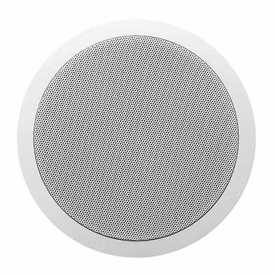 <strong>VIVALDI ULISSE ROUND6T</strong></br></br>Diffusore rotondo, da incasso, ordinabile in multipli di 12pz.</br>Altoparlante a gamma larga da 15,5 cm</br>Potenza 3/6W RMS - 12W peak</br>Tensione trasformatore 100V</br>Risposta in frequenza 100-16000 Hz</br>Sensibilità 93 dB /- 3dB</br>Angolo di dispersione 120° (V/O)</br>Dimensioni (DxP) 188x76 mm</br>Foro da incasso (D) 170 mm</br>Peso 0,7 Kg</br>Colore bianco RAL9016</br>Cabinet in ABS, griglia in metallo</br>Temperatura di lavoro da -20° a 65°</br>
