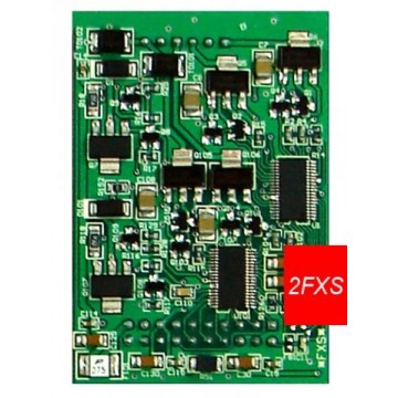 Modulo di espansione con 2 porte FXS.</br>Aggiunge alla centrale 2 porte per telefoni analogici BCA.</br>Se da installare su centrale S100 o S300, necessita di scheda EX8.</br>